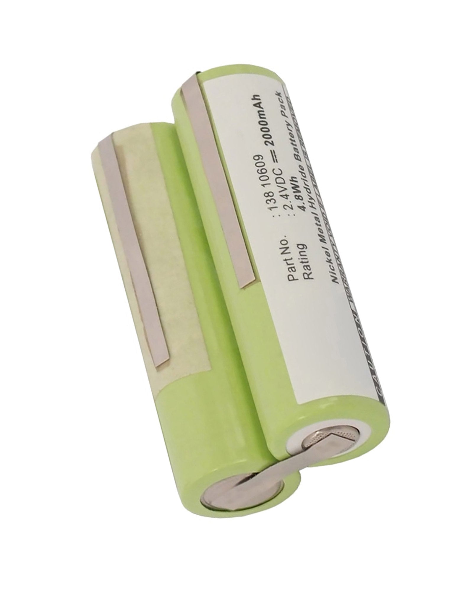 Batteria Di Ricambio NiMH 2,4V Per Panasonic ER153 - 2000mAh, 4,8Wh, Dimensioni 48.7x28.7x14.3mm