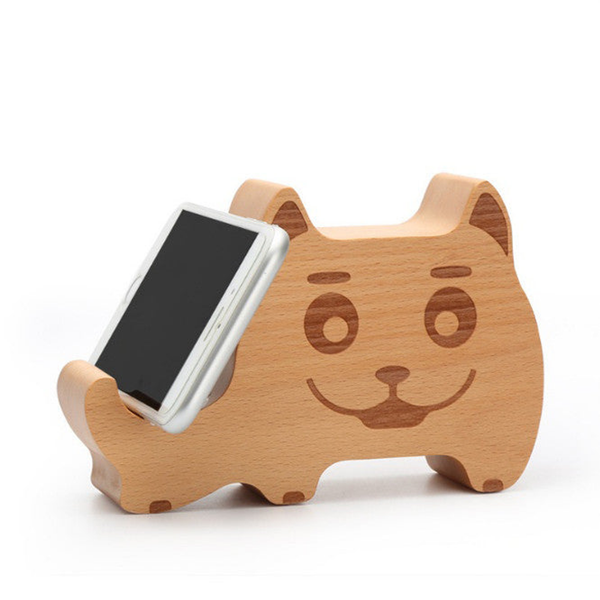 WOODSY GOODSY 2 IN 1 Bluetooth Speaker And Cell Phone Stand Cat Tail