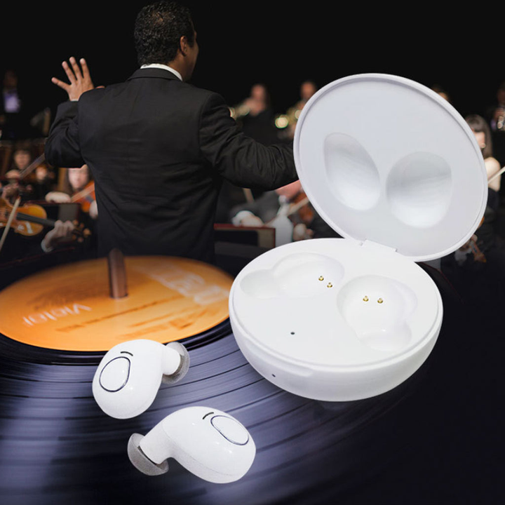 All Charged Up Bluetooth Earbuds With Wireless Charging Pad White-2