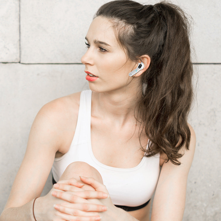Marble Pebble Twin Bluetooth Headphones White Pebble-2