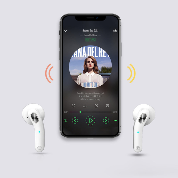Marble Pebble Twin Bluetooth Headphones White Pebble-3