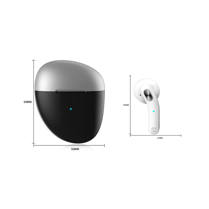 Marble Pebble Twin Bluetooth Headphones White Pebble-4