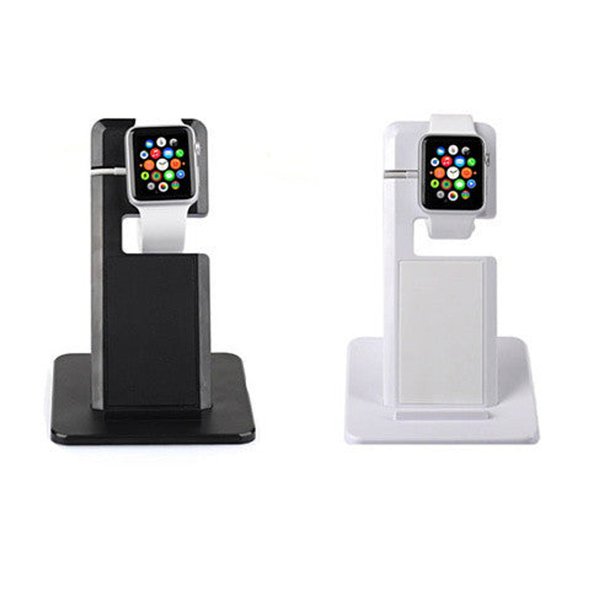 Apple iWatch and iPhone and iPad a Dual Charging Stand White