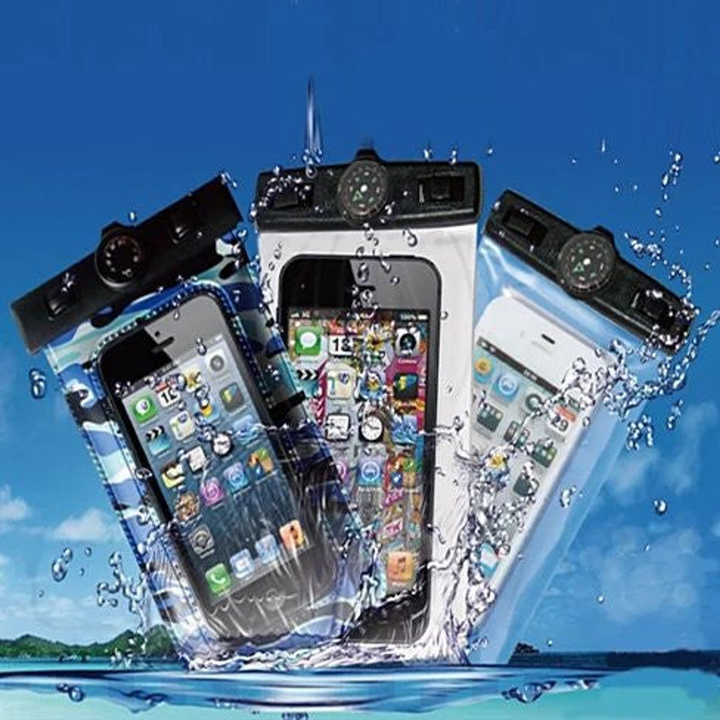 AQUA POUCH - Waterproof Pouch for your Smartphone and your Essentials 2 - Pack Blue Camo-2