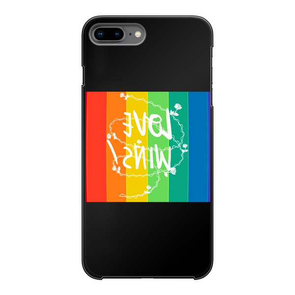 Love Wins Back Printed Hard Phone Case Black Apple iPhone 7/8