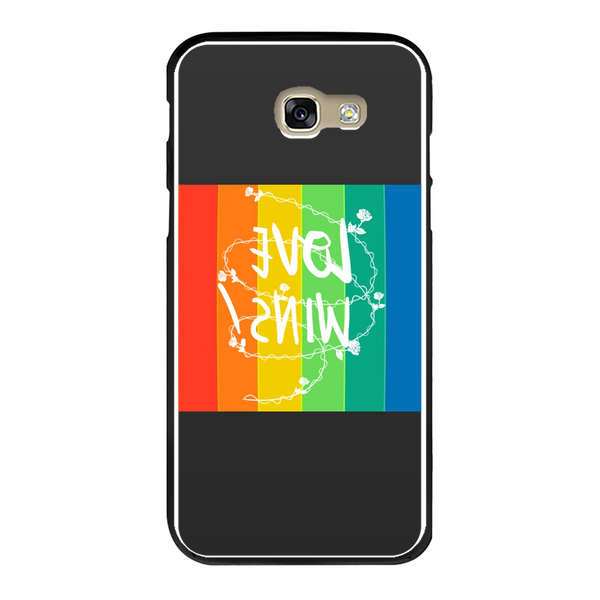 Love Wins Back Printed Hard Phone Case Black Apple iPhone X-Xs