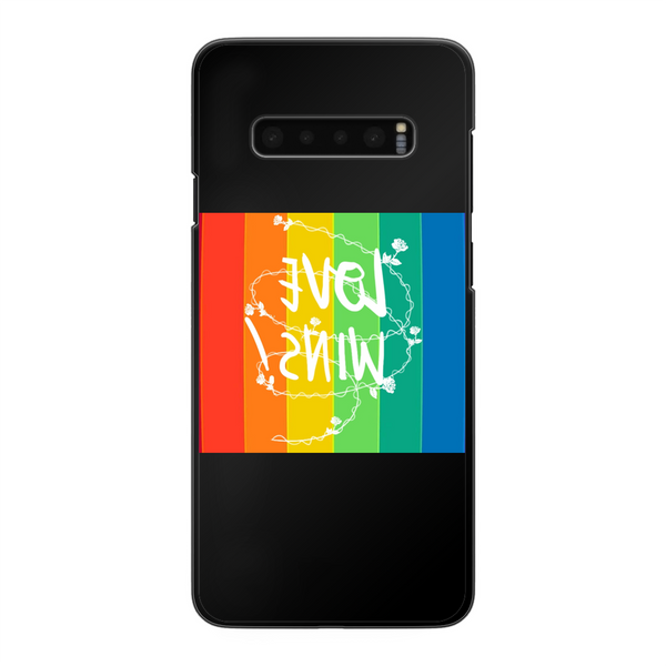 Love Wins Back Printed Hard Phone Case Black Samsung Galaxy S9