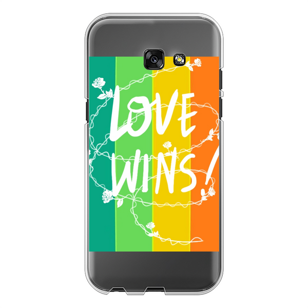 Love Wins Back Printed Hard Phone Case Transparent Samsung Galaxy A5 (2017) Transparent Hard Case