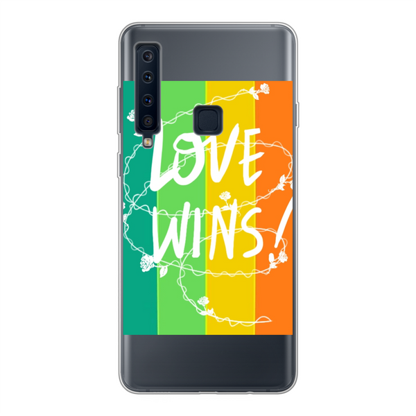 Love Wins Back Printed Soft Phone Case Transparent Samsung Galaxy A9 (2018) Soft Case