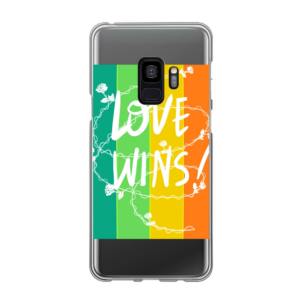 Love Wins Back Printed Soft Phone Case Transparent Samsung Galaxy S9 Soft Case
