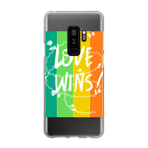 Love Wins Back Printed Soft Phone Case Transparent Samsung Galaxy S9 Plus Soft Case