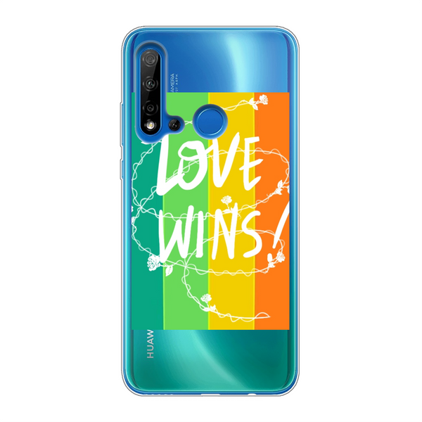 Love Wins Back Printed Soft Phone Case Transparent Huawei P20 Lite (2019) Soft Case