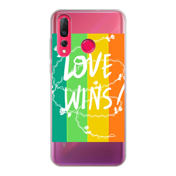 Love Wins Back Printed Soft Phone Case Transparent Huawei P30 Lite Soft Case
