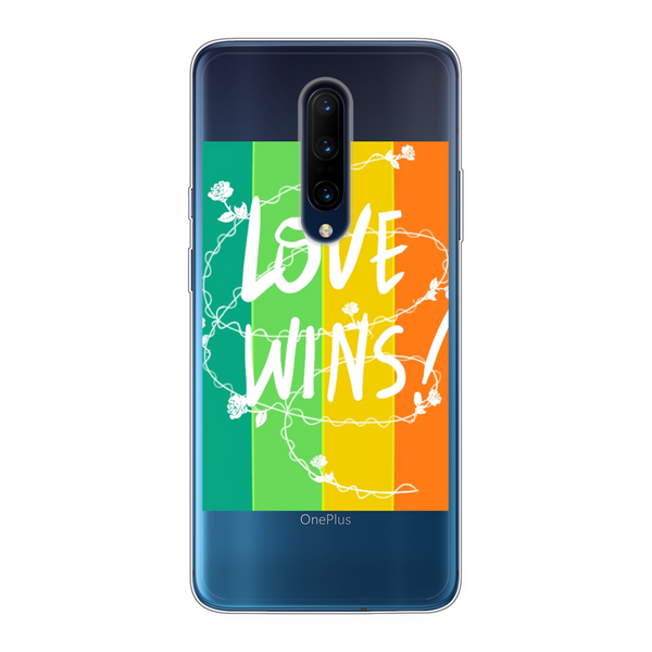 Love Wins Back Printed Soft Phone Case Transparent OnePlus 7 Pro Soft Case
