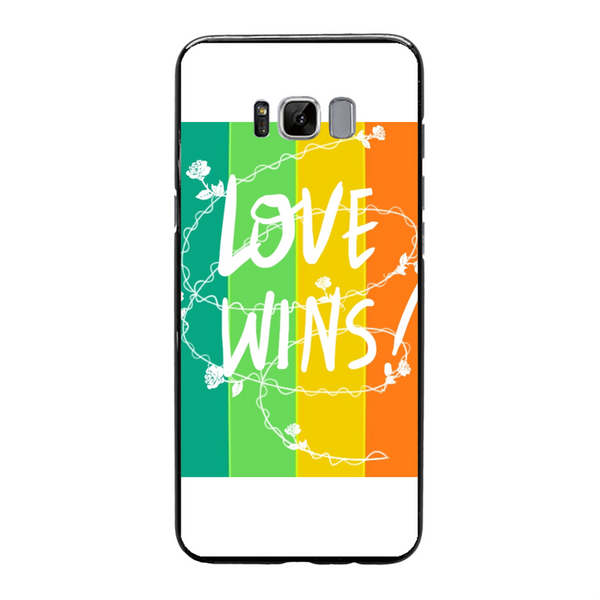 Love Wins Back Printed Soft Phone Case Black Samsung Galaxy S8 Plus Black Soft Case
