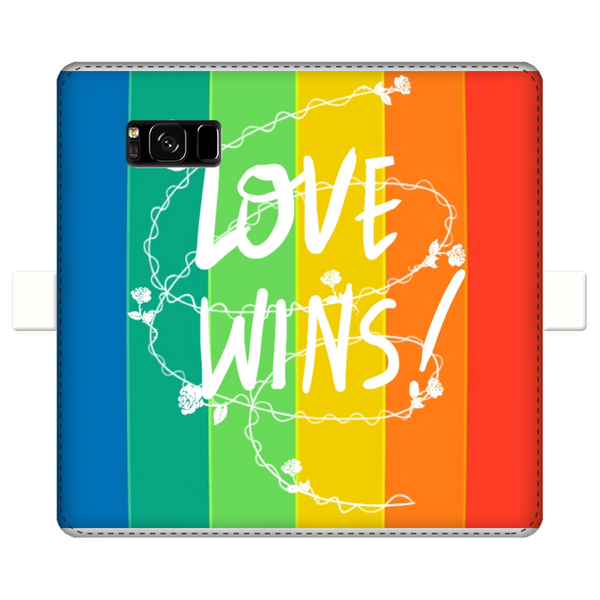 Love Wins Fully Printed Wallet Cases Black&White Samsung Galaxy S8 Fully Printed Wallet Case