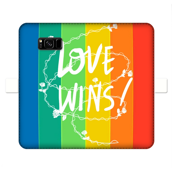 Love Wins Fully Printed Wallet Cases Black&White Samsung Galaxy S8 Plus Fully Printed Wallet Case