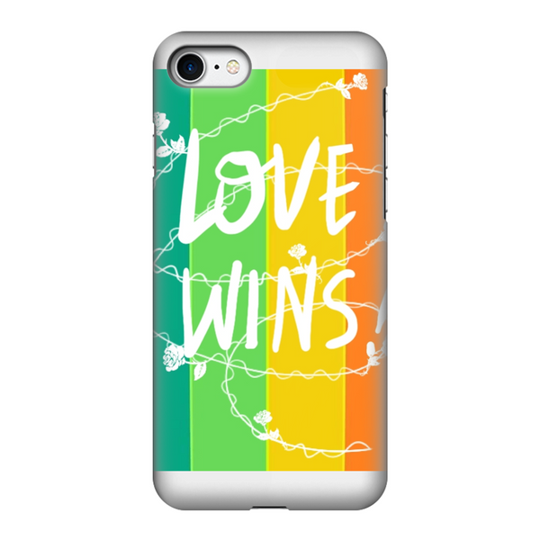 Love Wins Fully Printed Tough Phone Case Black & White Apple iPhone 7/8 Fully Printed Tough Case