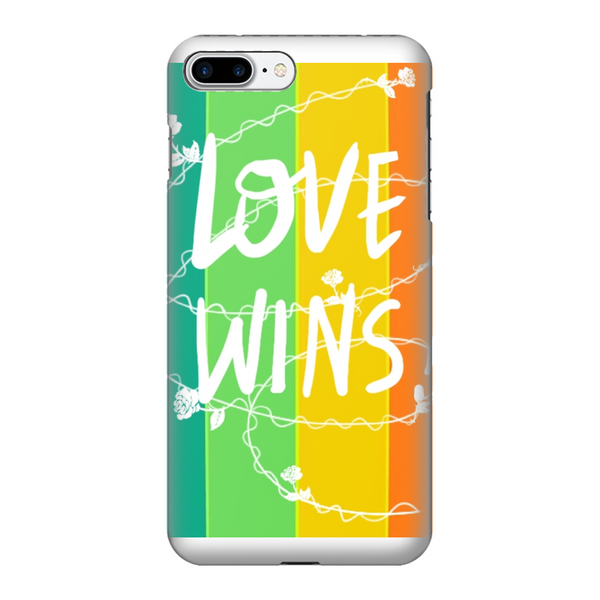 Love Wins Fully Printed Tough Phone Case Black & White Apple iPhone 7-8 Plus Fully Printed Tough Case
