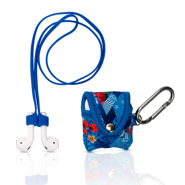 Made Easy Kit Apple AirPods Case Cover Protective Skin Blue Abstract