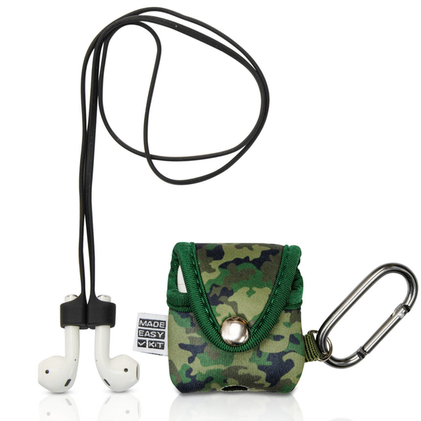 Made Easy Kit Apple AirPods Case Cover Protective Skin Camo Dark Green