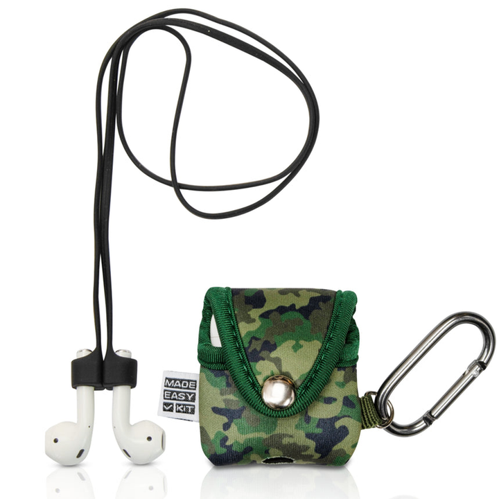 Made Easy Kit Apple AirPods Case Cover Protective Skin Camo Dark Green
