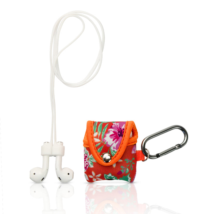 Made Easy Kit Apple AirPods Case Cover Protective Skin Orange Floral