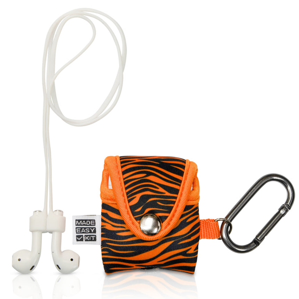 Made Easy Kit Apple AirPods Case Cover Protective Skin Orange Tiger