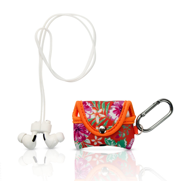 Made Easy Kit Apple AirPods Pro Case Cover Protective Skin Orange Floral