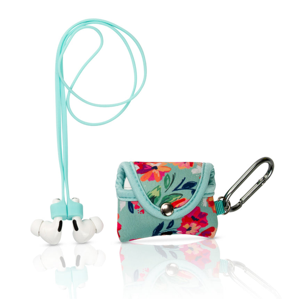 Made Easy Kit Apple AirPods Pro Case Cover Protective Skin Teal Floral