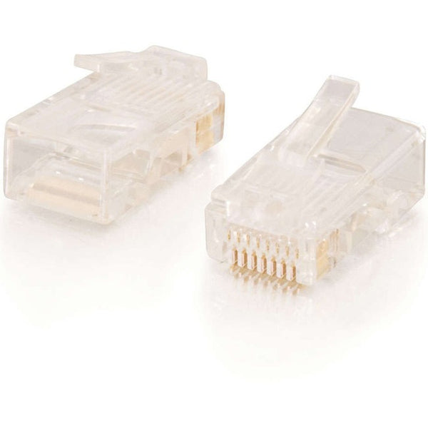 C2G RJ45 Cat5E Modular Plug for Round Stranded Cable - 50pk