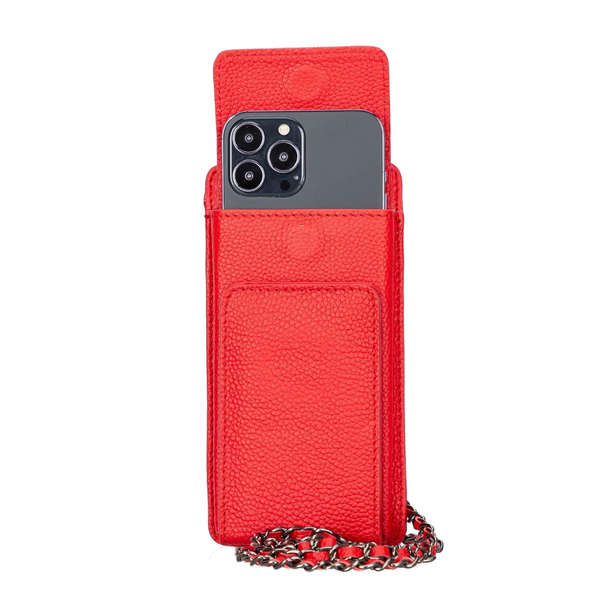 Lovell Crossbody Leather Phone Wallet Red