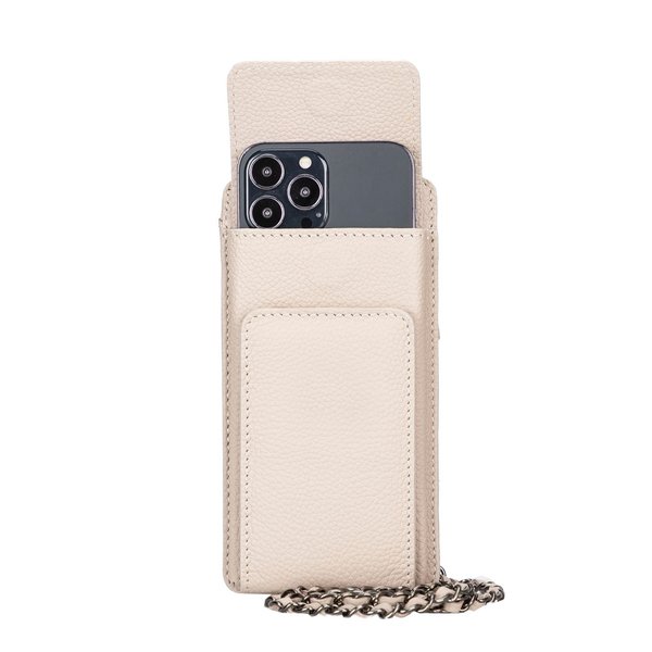 Lovell Crossbody Leather Phone Wallet Mink