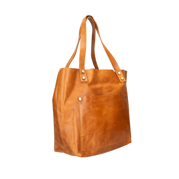 Alpine Leather Crossbody Handbag (Tote Bag) for Women L Tan