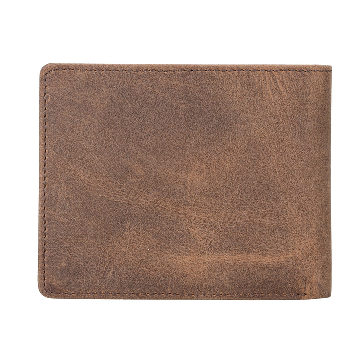 Lusk Slim Bifold Design Handcrafted Men's Genuine Leather Wallet Dark Brown-3