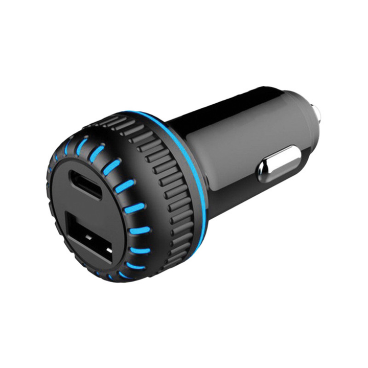 2 Pack Dual Port Car Charger- Type C & USB- Black-4