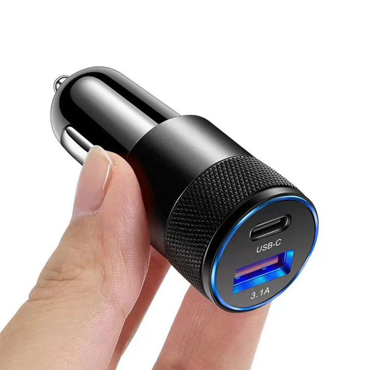12V Car Charger USB-A & USB-C Output - Black-3