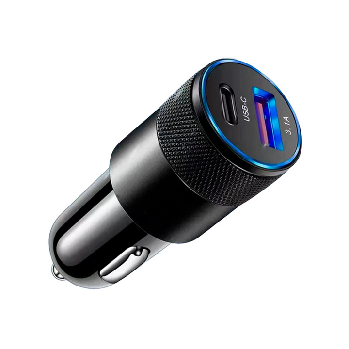 12V Car Charger USB-A & USB-C Output - Black-4