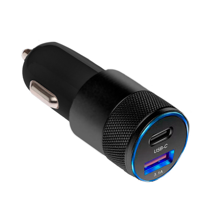 12V Car Charger USB-A & USB-C Output - Black-5
