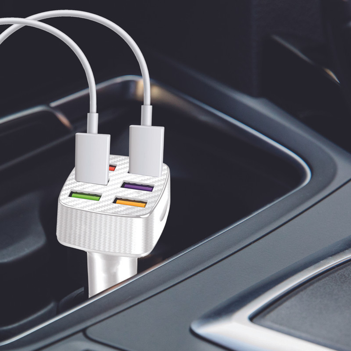 12V USB-A 18 Watt Car Charger - White-4