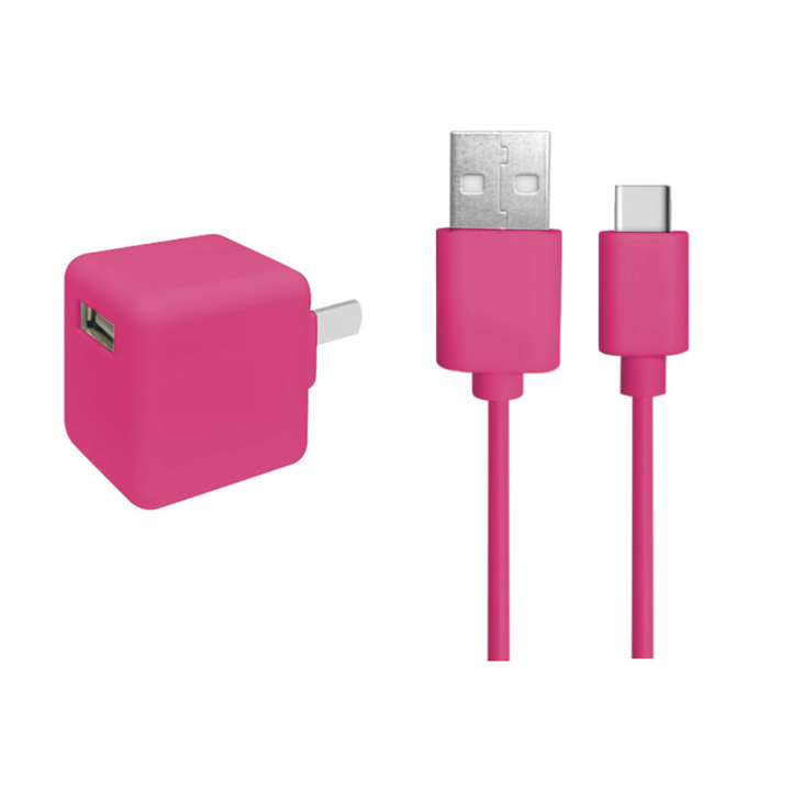2 in 1 USB Type C Travel Set Pink-2