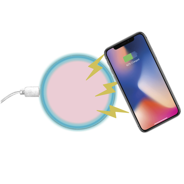 10 Watt Wireless Fast Charging Pad - Pink-2
