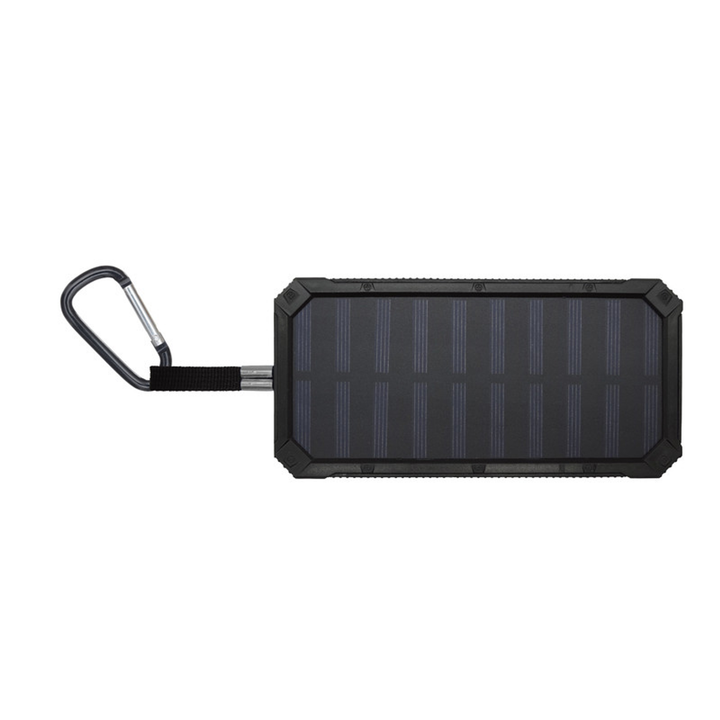 10,000 mAh Solar Charging Power Bank - Black-5
