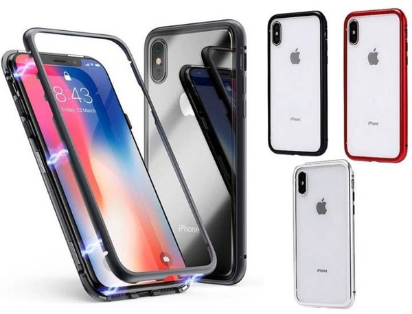 Magnetic Snap On Case for Apple iPhone X or XS Red