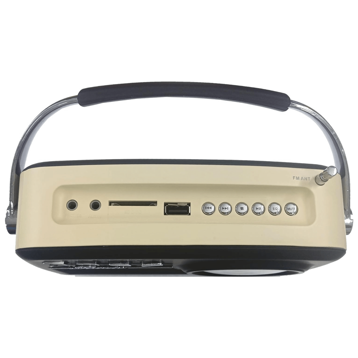 Supersonic Multi-Function Bluetooth Retro Speaker with Rechargeable Battery Black-3