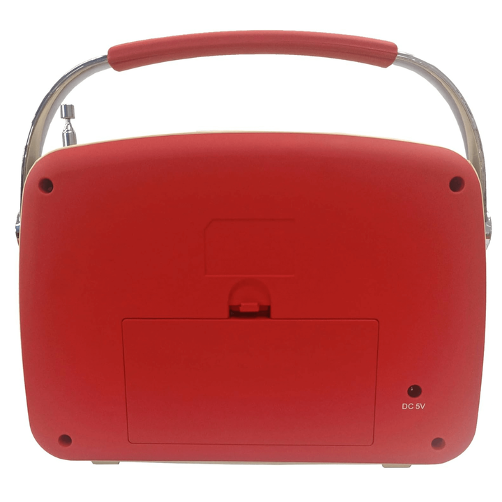 Supersonic Multi-Function Bluetooth Retro Speaker with Rechargeable Battery Red-2