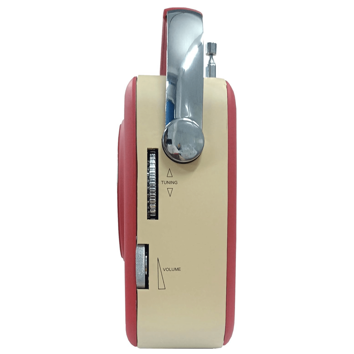 Supersonic Multi-Function Bluetooth Retro Speaker with Rechargeable Battery Red-4
