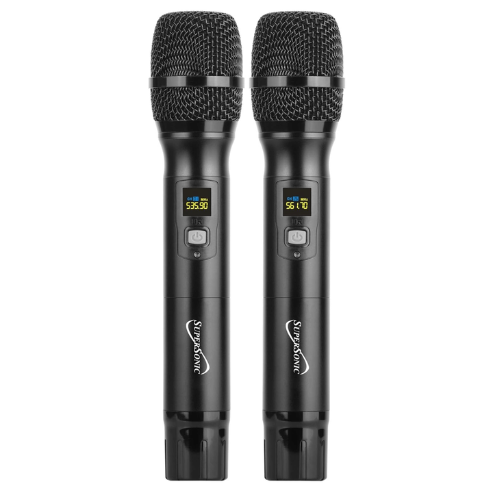 Supersonic UHF Dual Fixed Channel Professional Wireless Microphone-3