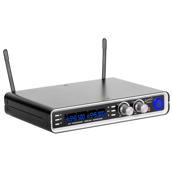 Supersonic UHF Dual Channel Selectable Frequencies Professional Wireless Microphone-2