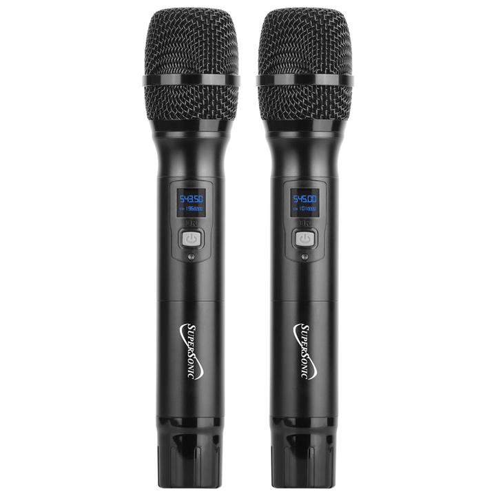 Supersonic UHF Dual Channel Selectable Frequencies Professional Wireless Microphone-4